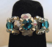 Anillo en kit Lolita Strass Azul Turquesa