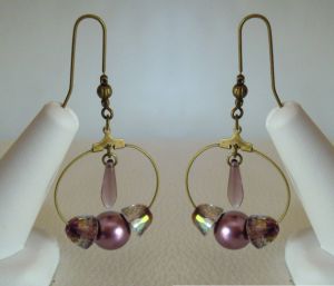 Pendientes criollos Sombra Crystal Lilac