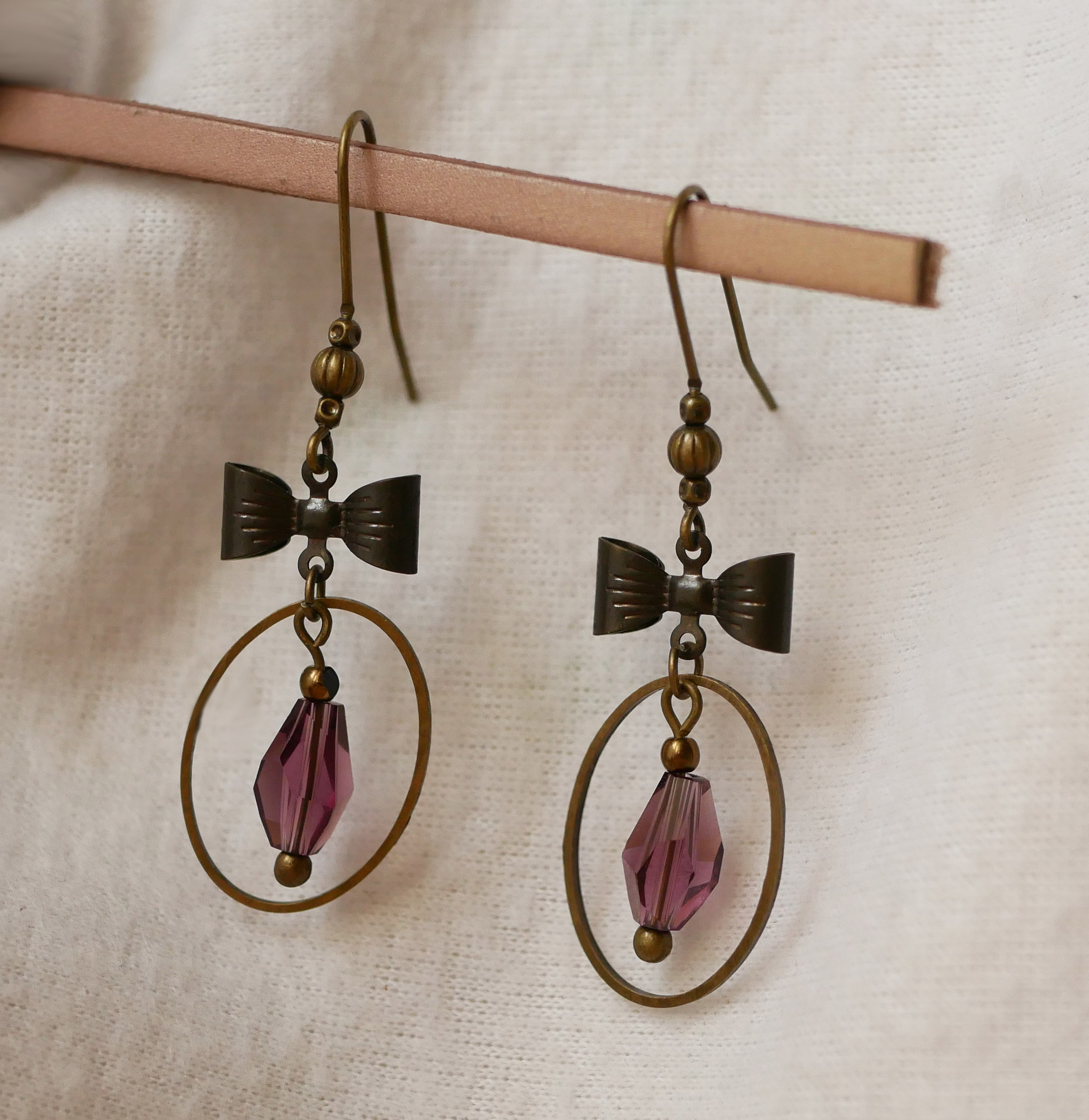 Pendientes hippie chic Amatista