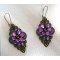 Boucles d'oreilles Pip Burgundy sur estampes en kit