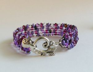 Pulsera amistad mix lila morado en kit