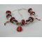 Pulsera de plata con mariquitas rojas