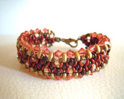 Bracelet O'beady Rouge indien en kit