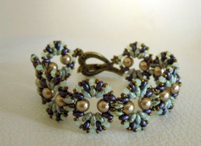 Bracelet Coquet Violet/vert en kit