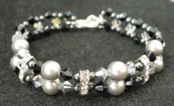 Bracelet Double Swarovski Noir en kit