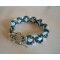 Pulsera Silky White Teal