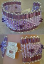 Pulsera de aviso Tila Twinika trío morado 