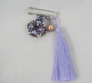 Broche Pompón Morado Andros