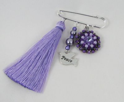 Broche en kit Amitié violet 