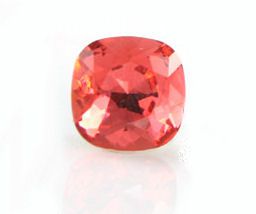 Cabujón Swarovski cuadrado 12mm Padparadscha