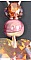 Collier gros coeur cuivre/rose