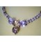 Collier fantaisie Swarovski en kit parme