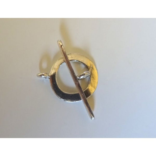 T-Clasp Anillo plano 17 mm plateado 