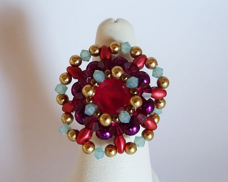 Kit bague H&eacute;lios rouge rubis