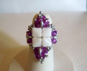 Kit Anillo Silkade Blanco y Morado