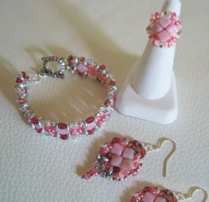 Kit de anillo rosa sedoso