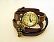 Montre triple cuir Marron  Rasta Reggae