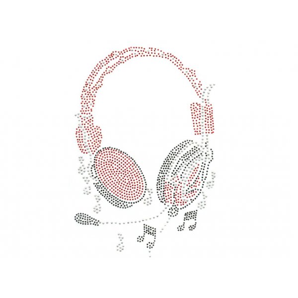 AURICULARES CON ESTAMPADO DE STRASS