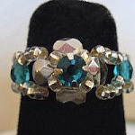 Anillo en kit Lolita Strass Azul Turquesa