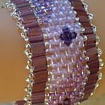 Pulsera de aviso Tila Twinika tr&iacute;o morado 
