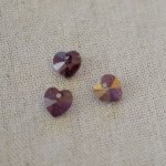 Colgante Coraz&oacute;n Cristal Swarovski 11 mm Cristal Sombra Lila