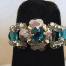 Anillo en kit Lolita Strass Azul Turquesa