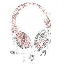 AURICULARES CON ESTAMPADO DE STRASS