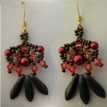 Notice boucles d'oreilles Dagos Framboise bronze