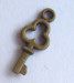 Petit clef bronze 16x6 mm